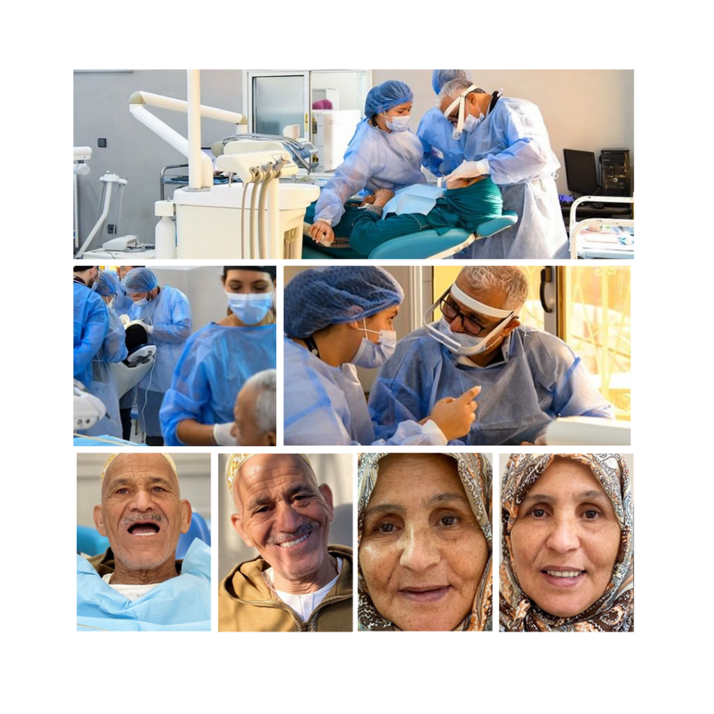 Photographies prises lors des 1000 sourires du Maroc, sourires de patients, praticiens